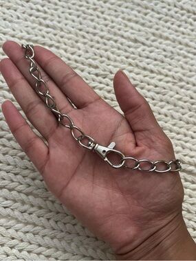 Silver Link Chain Necklace with Lobster Clasp